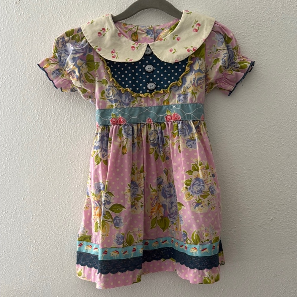 Matilda Jane Good Hart Veranda Pink/Lavender Floral Dress-4T